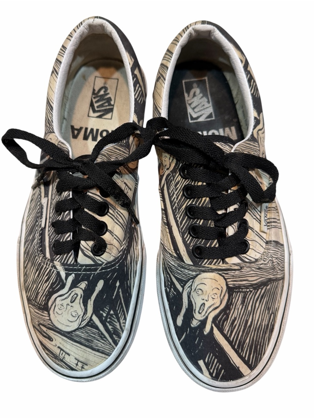 Vans Black & Cream 'The Scream' Canvas Low Top Sneakers
